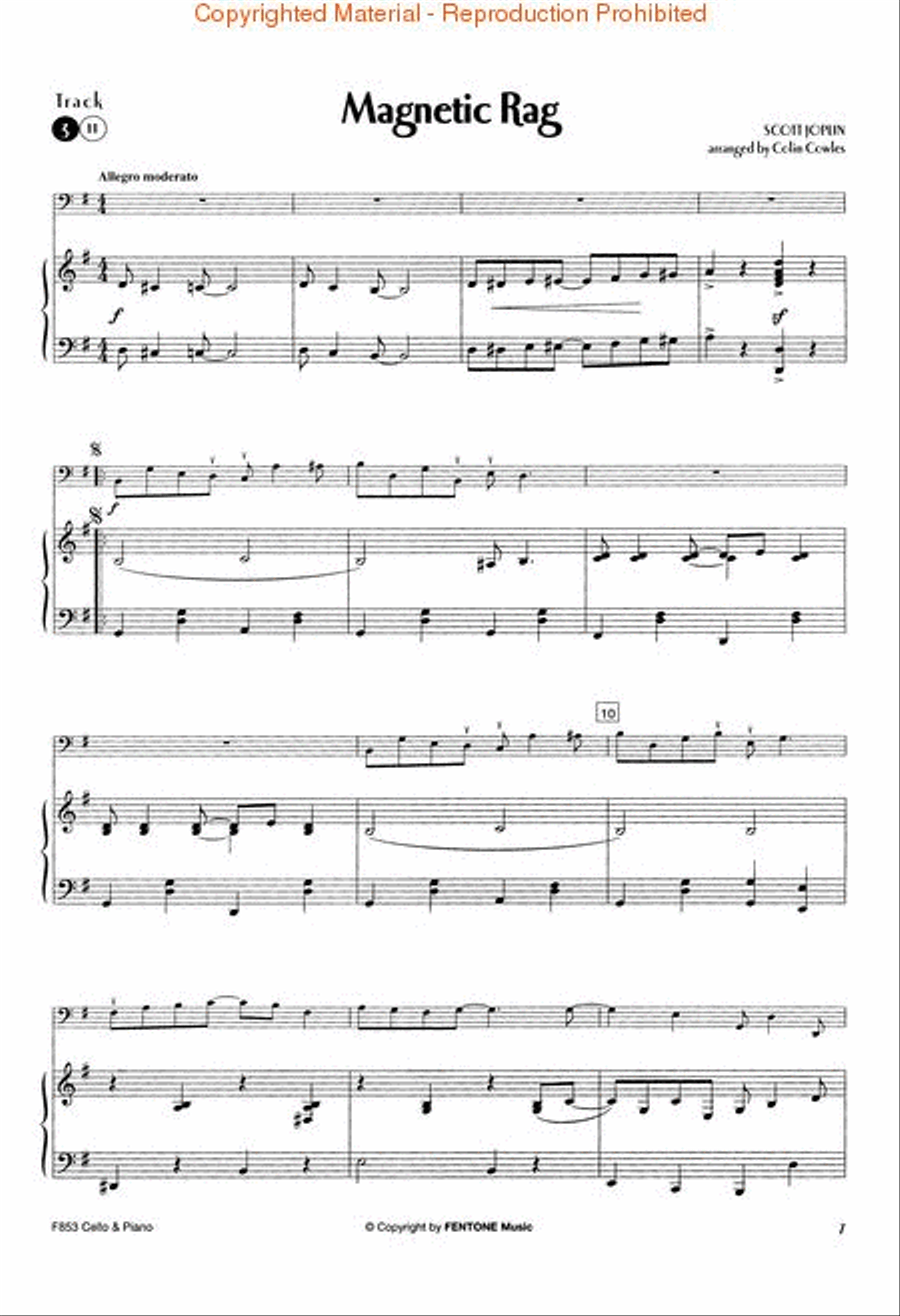 Ragtime Favourites by Scott Joplin Cello scores gallery preview page 2
