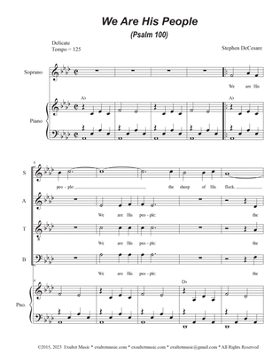 We Are His People (Psalm 100) (SATB)