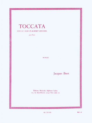 Book cover for Toccata Sur Le Nom D'albert Roussel (piano Solo)