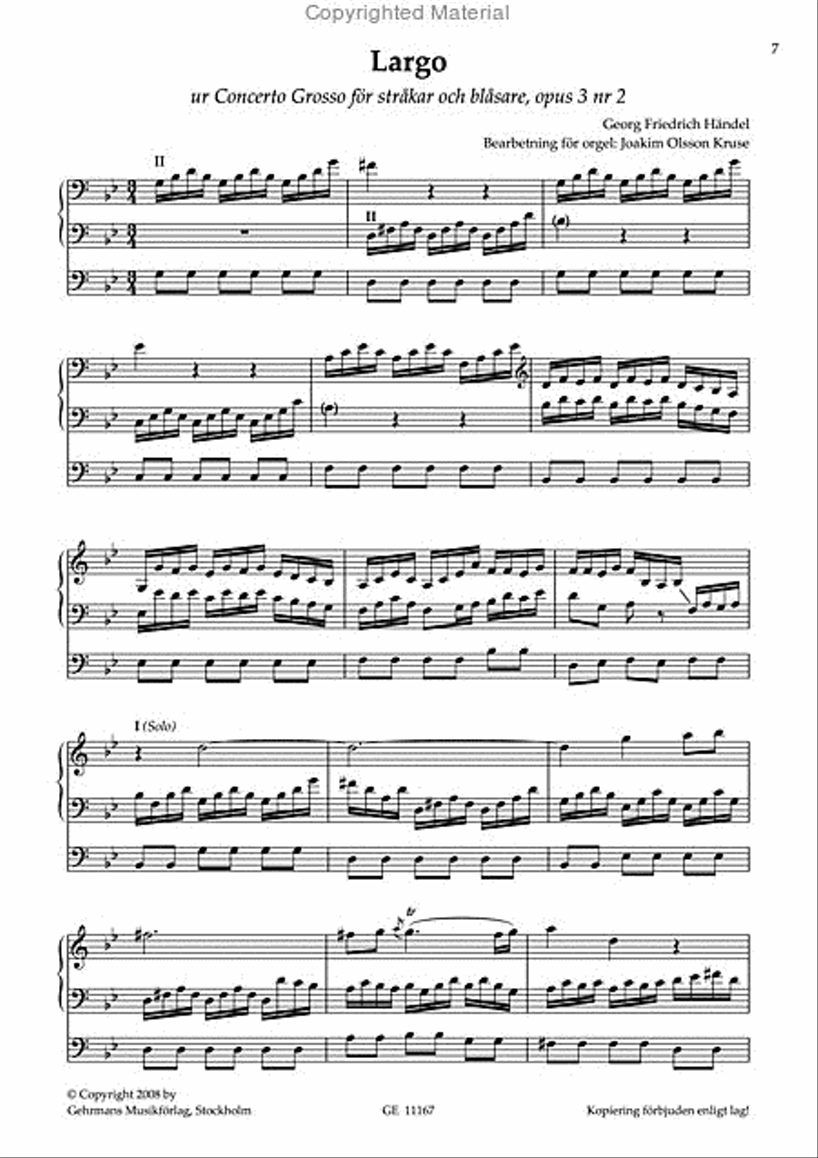 G F Handel for orgel Organ Solo scores gallery preview page 5