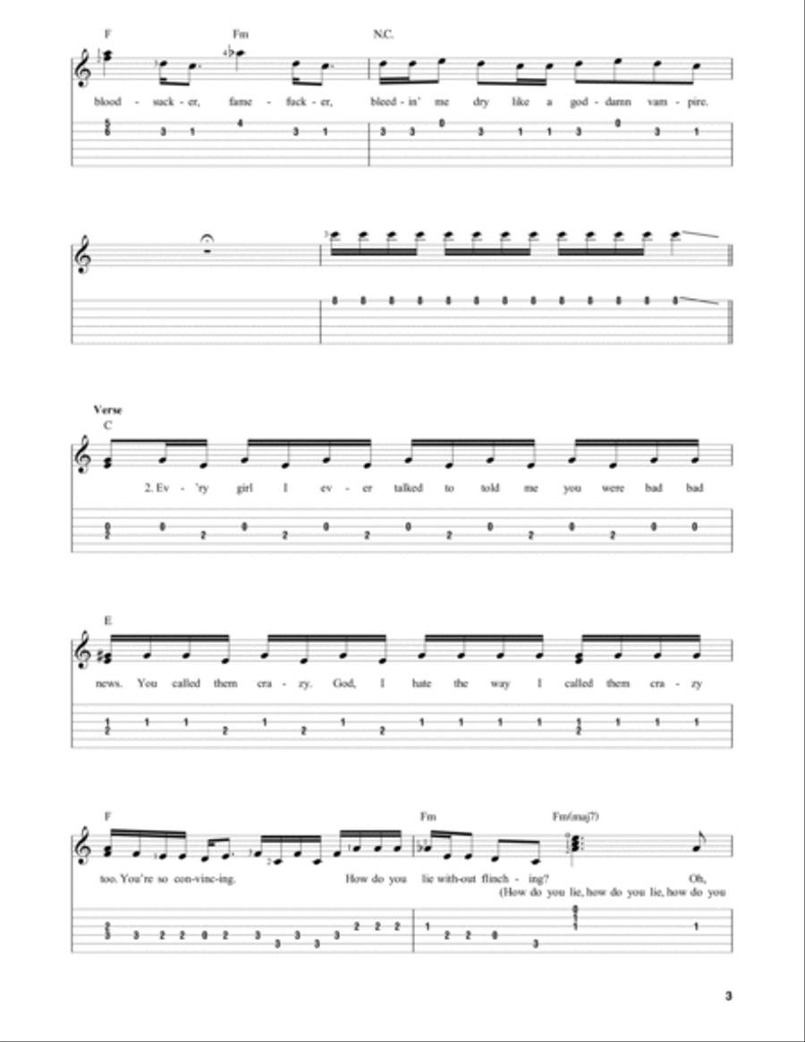 vampire Acoustic Guitar scores gallery preview page 3