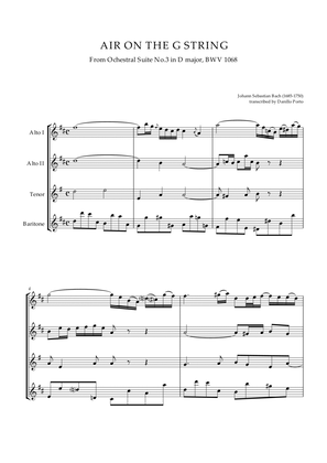 Bach: Air on G string (Sax quartet)