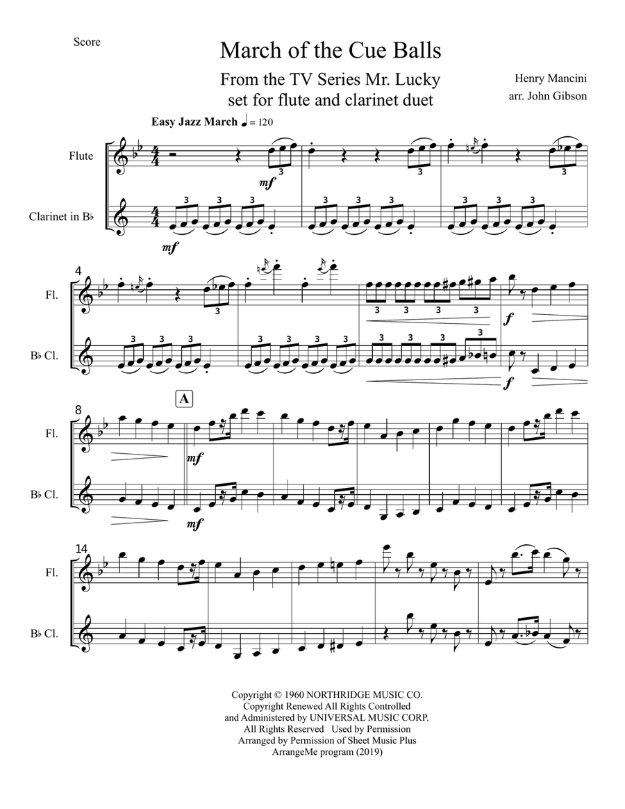 March Of The Cue Balls March Of The Cue Balls Woodwind Duet scores gallery preview page 2