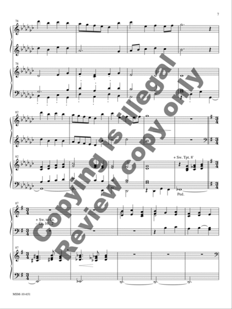 Festival Voluntary for Organ Duet Organ scores gallery preview page 6