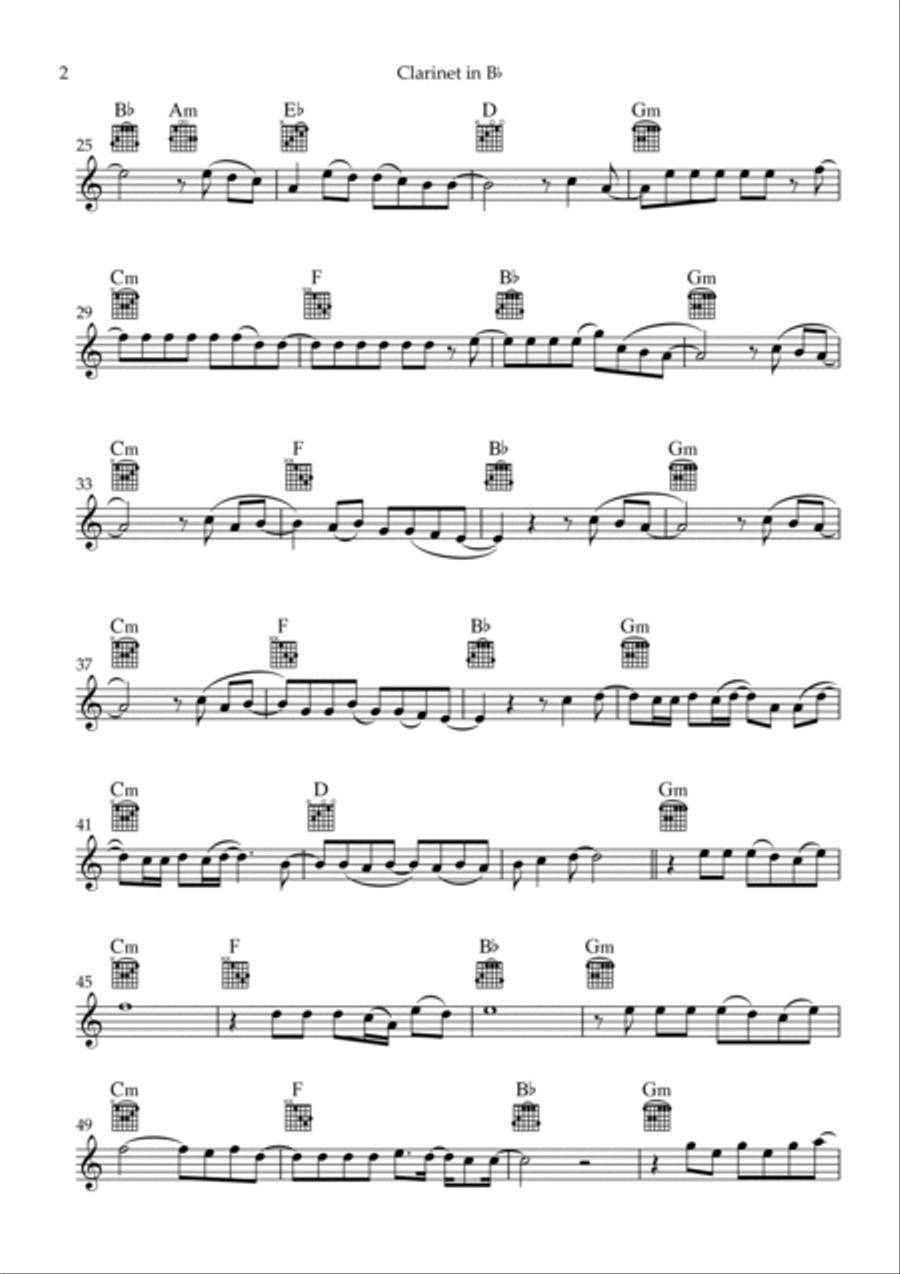 Flowers B-Flat Clarinet scores gallery preview page 2