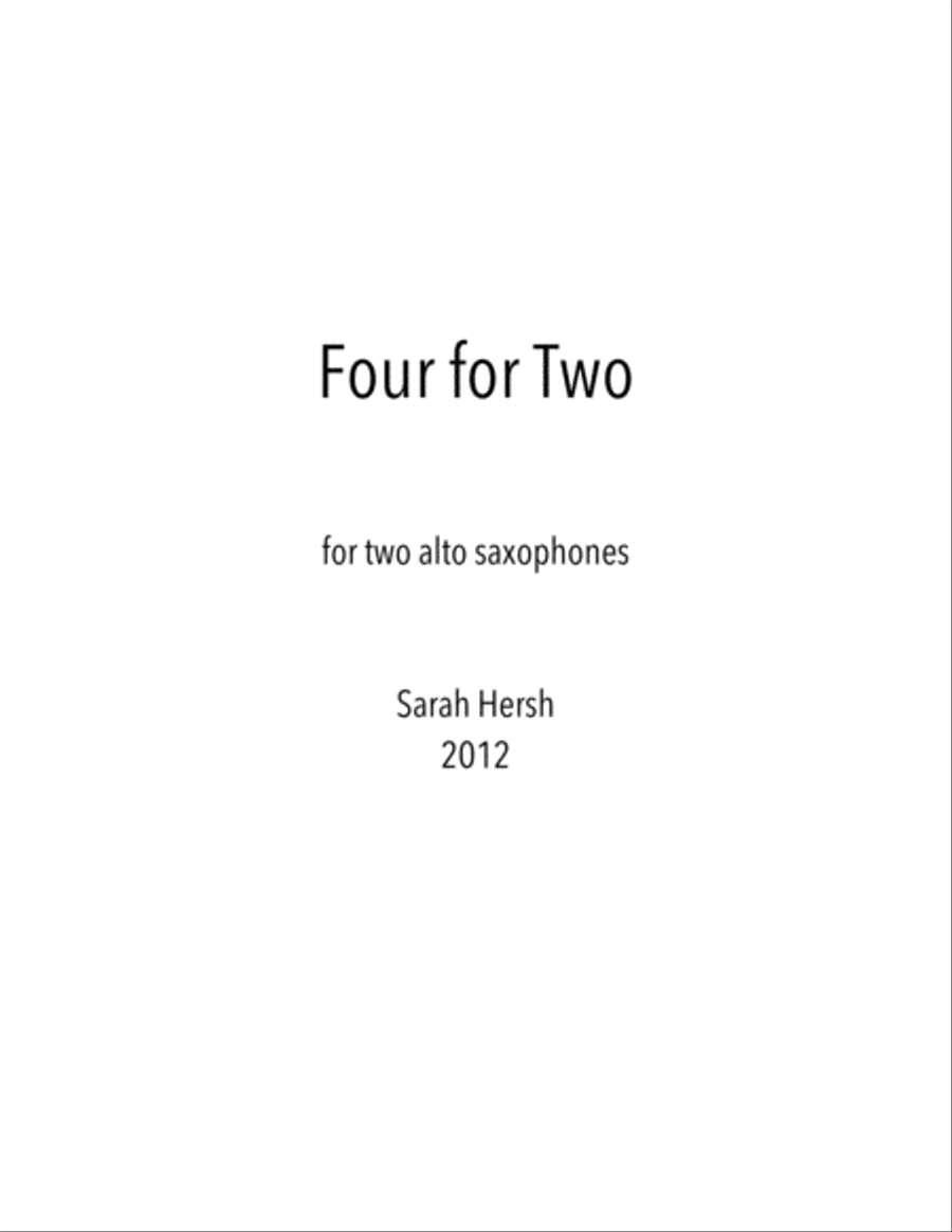 Four for Two Woodwind Duet scores gallery preview page 1