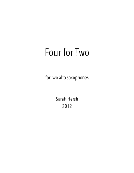 Four for Two Woodwind Duet - Digital Sheet Music