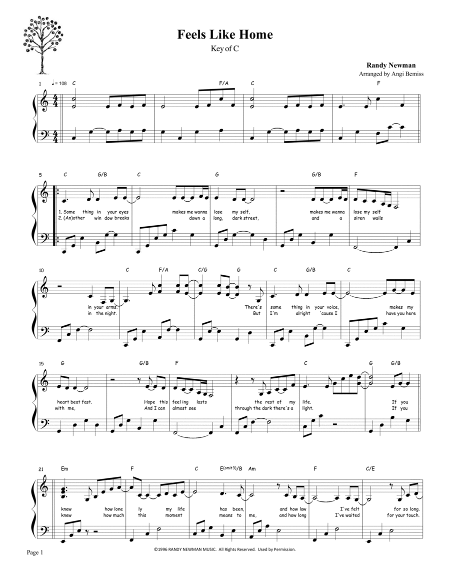 Feels Like Home Celtic Harp scores gallery preview page 1