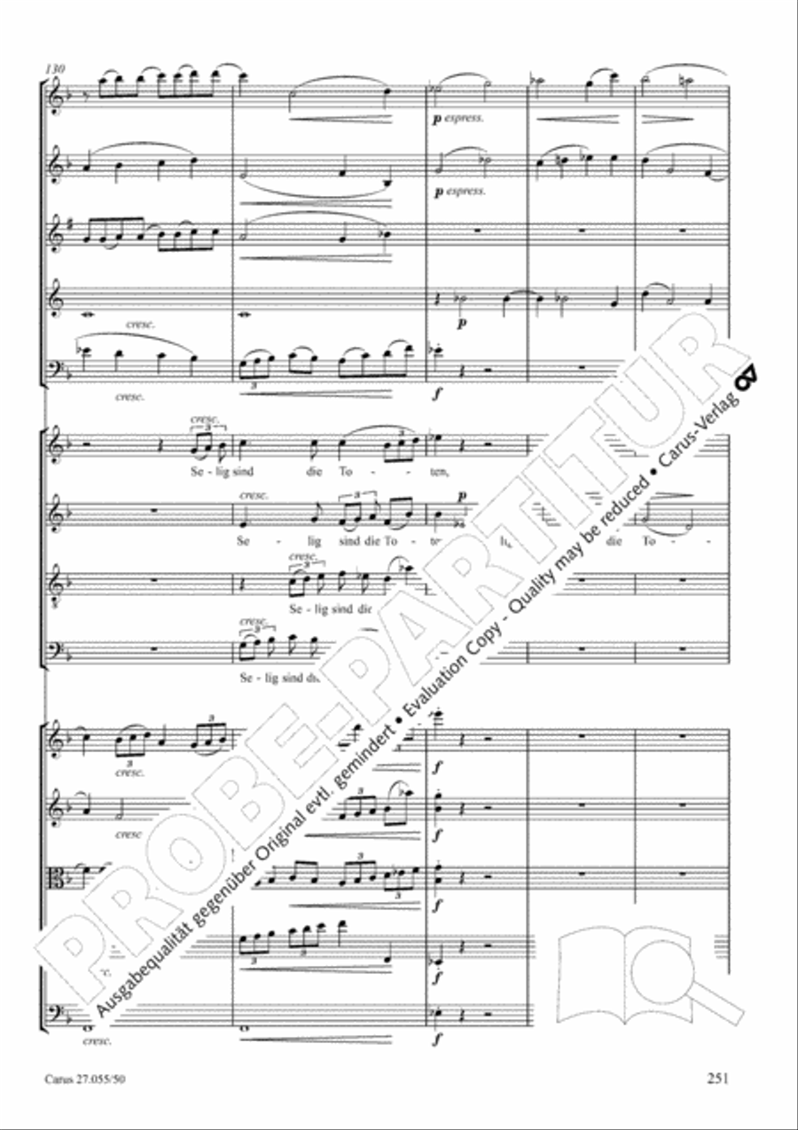 Ein Deutsches Requiem (German Requiem) 4-Part scores gallery preview page 258