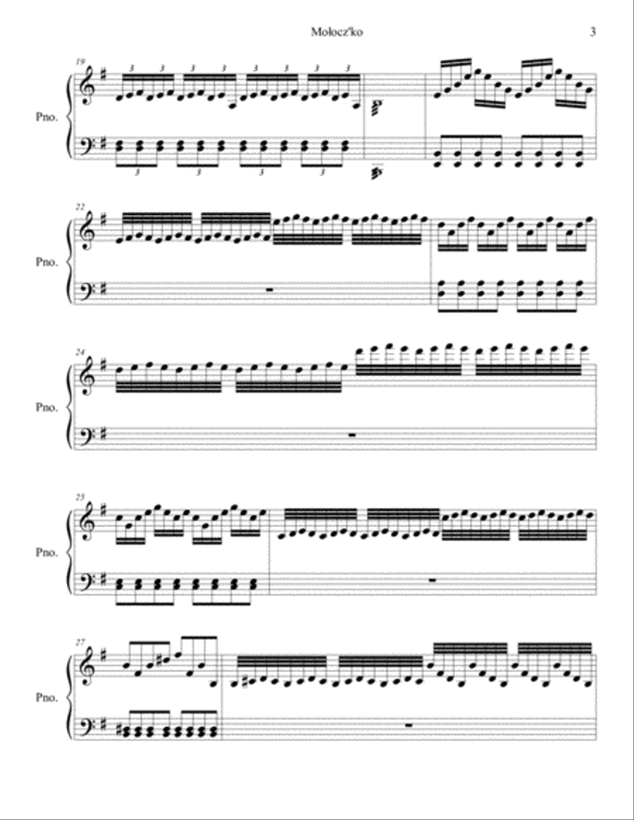 Mołocz'ko - The small classical Milk Piano Solo scores gallery preview page 3
