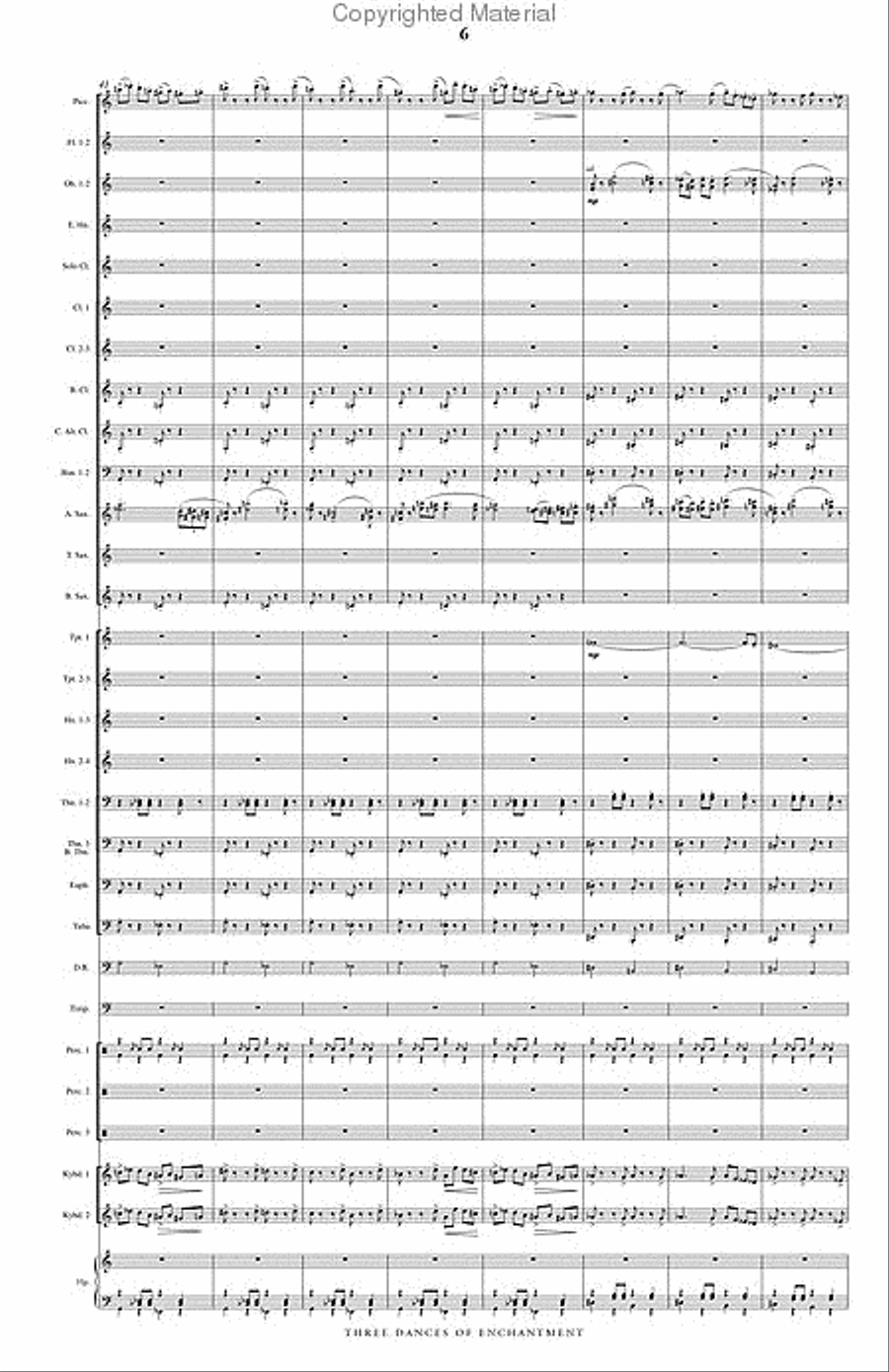 Three Dances of Enchantment Concert Band scores gallery preview page 7