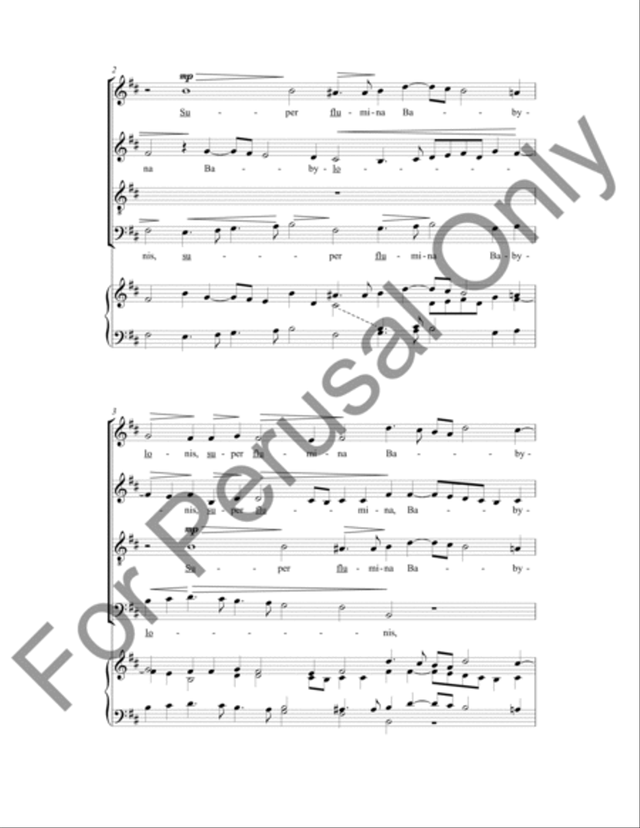Super Flumina Babylonis 4-Part scores gallery preview page 3