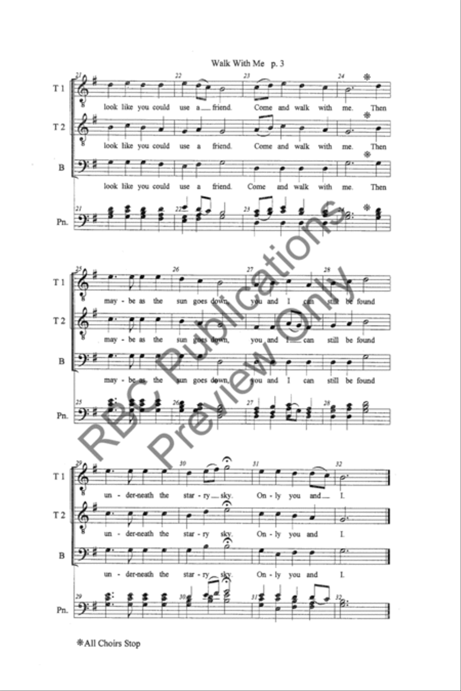 Walk With Me (TTB) Walk With Me (TTB) TTB scores gallery preview page 5