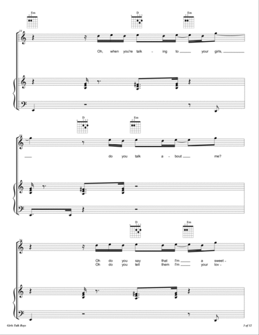 Girls Talk Boys Girls Talk Boys Voice scores gallery preview page 4