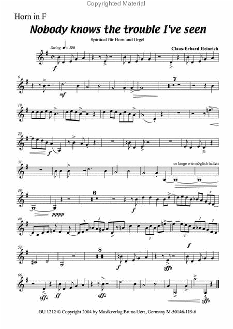 Nobody knows Nobody knows Horn scores gallery preview page 2