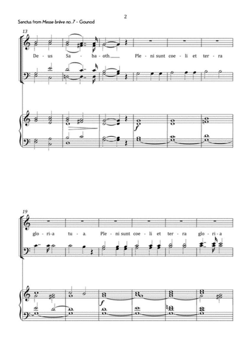 Gounod - Sanctus from Messe breve No.7 for SATB & Organ - Easy image number null
