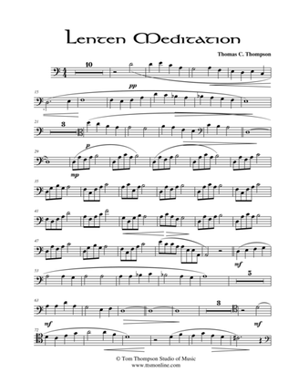 Lenten Meditation (cello score)
