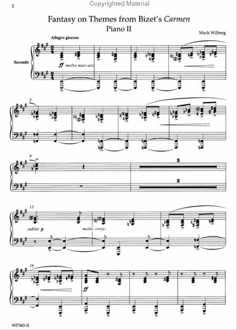 Fantasy on Themes From Bizet's Carmen Piano scores gallery preview page 4