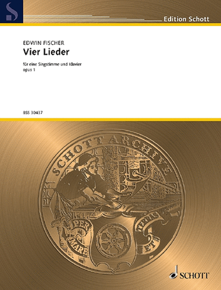 Book cover for Fischer E Lieder Op1 (fk)
