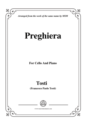 Book cover for Tosti-Preghiera, for Cello and Piano