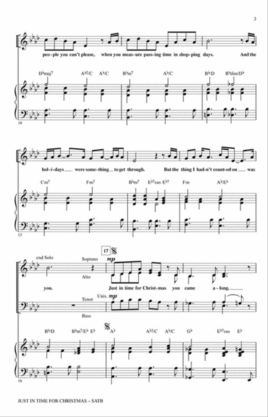 Just in Time for Christmas Choir scores gallery preview page 3