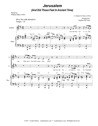 Jerusalem (2-part choir - (SA)