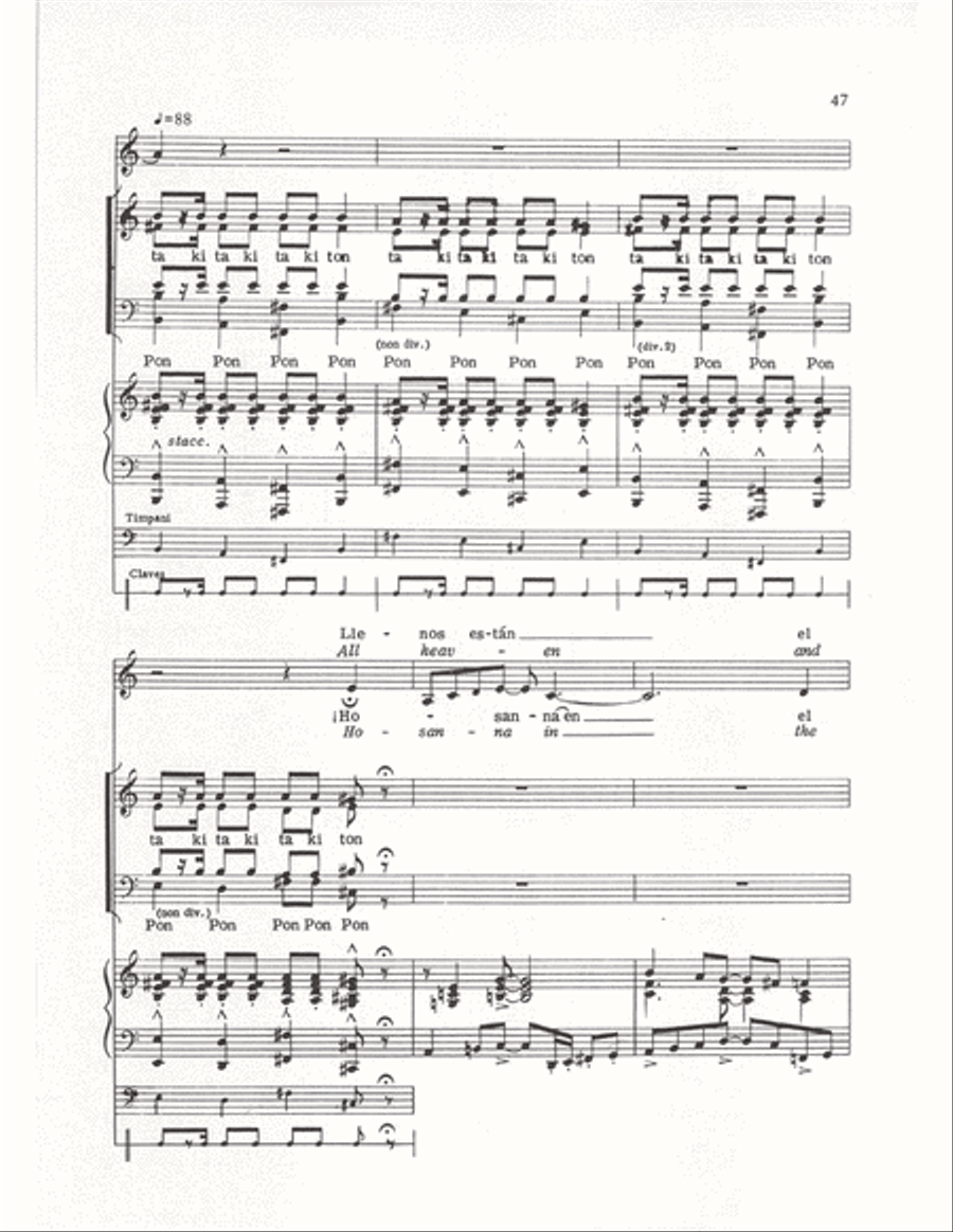 The Cuban Mass (Vocal Score) 4-Part scores gallery preview page 44