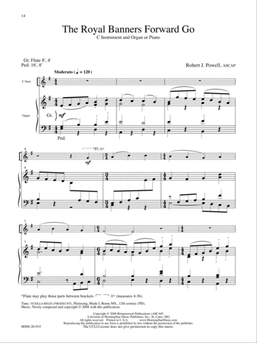 The Royal Banners Forward Go Flute scores gallery preview page 1