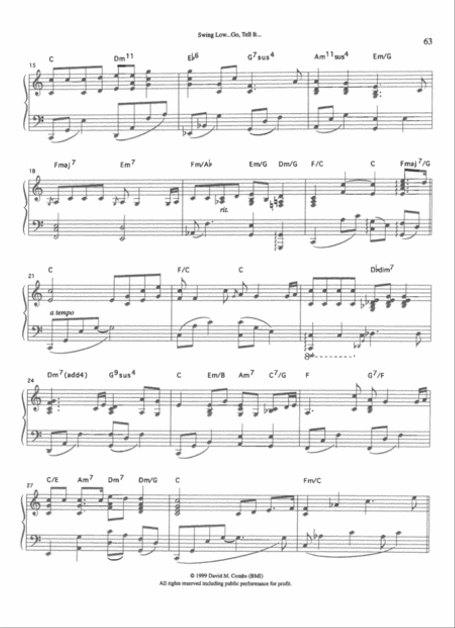Swing Low, Sweet Chariot / Go, Tell It on the Mountain Medley Piano Solo scores gallery preview page 2