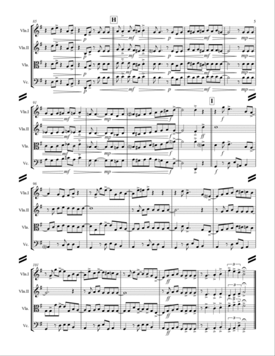 Blue Moon String Quartet scores gallery preview page 6