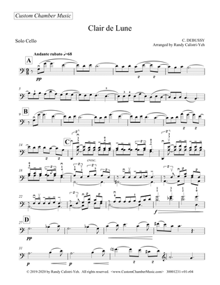 Debussy Clair de Lune (solo cello)