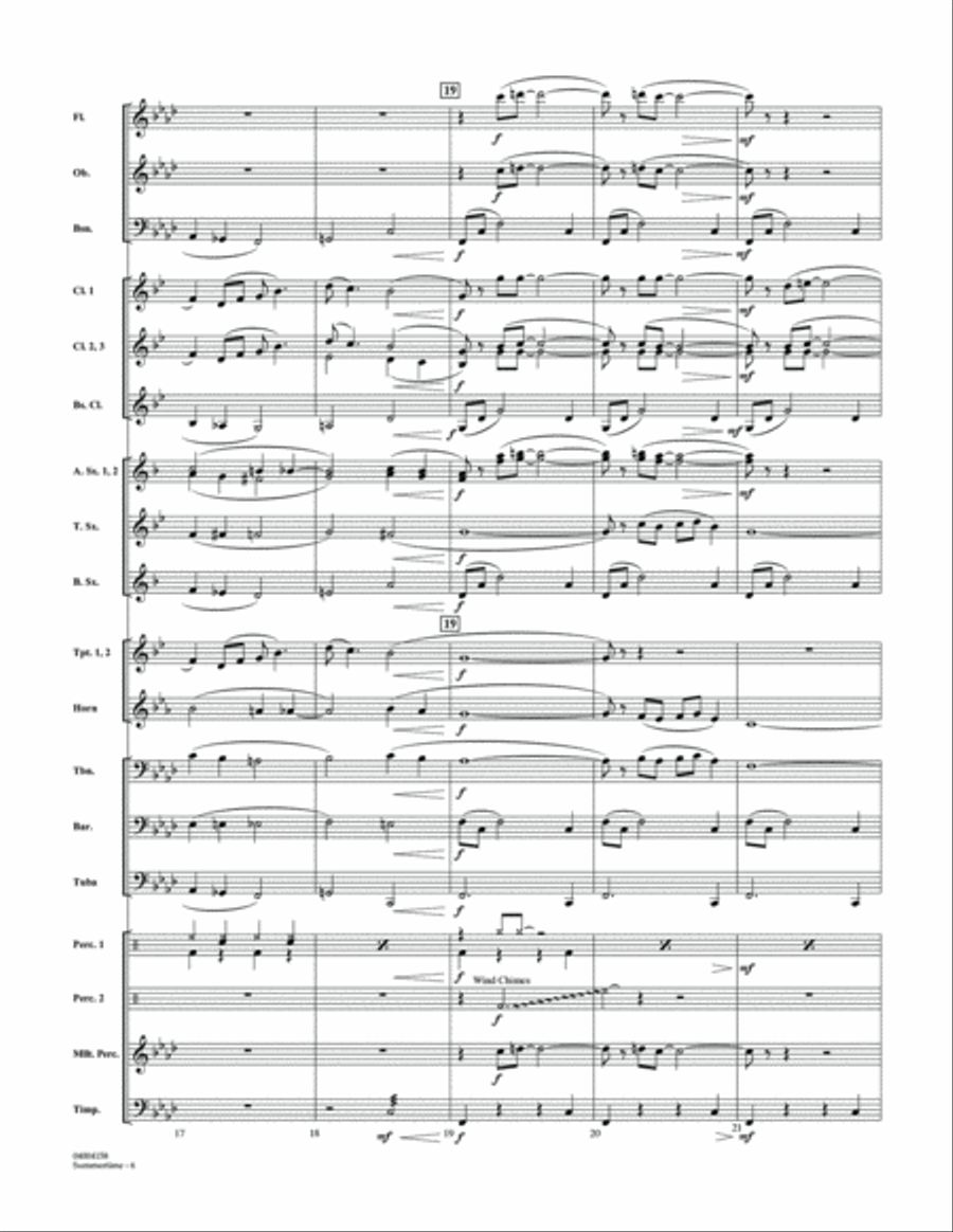 Summertime (from Porgy and Bess) - Conductor Score (Full Score) Concert Band scores gallery preview page 5