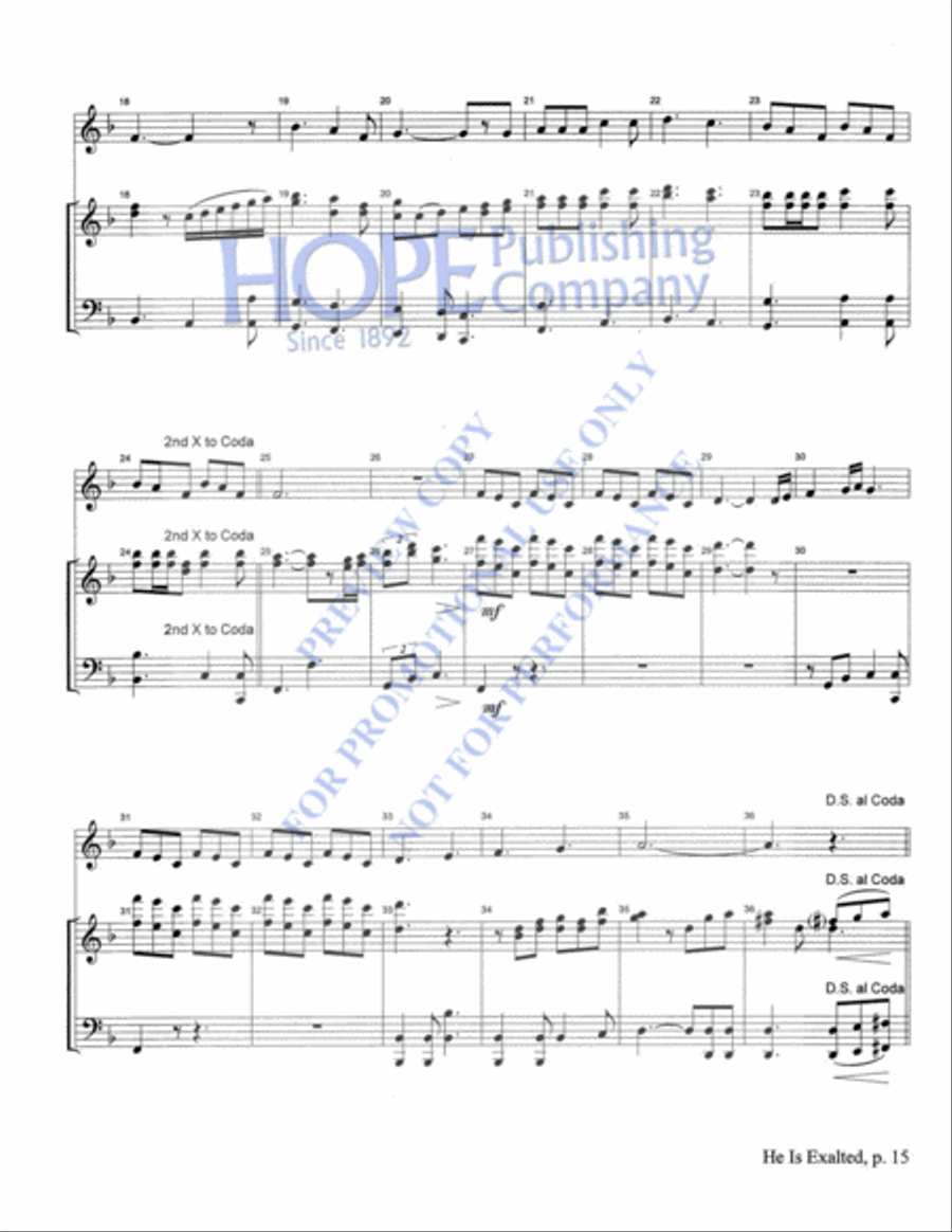 Praise Him with Instruments Orchestra scores gallery preview page 18