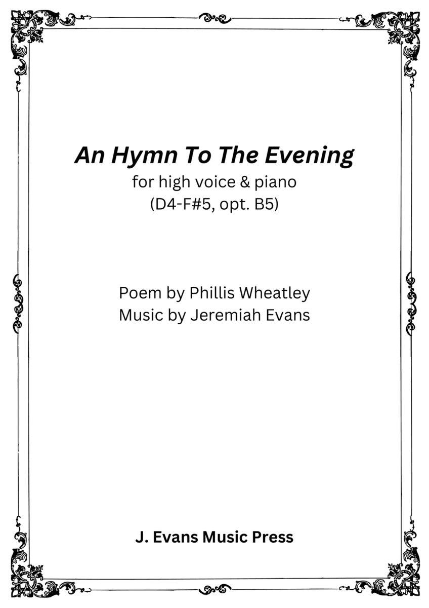An Hymn to the Evening image number null