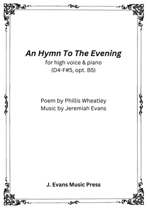 Book cover for An Hymn to the Evening