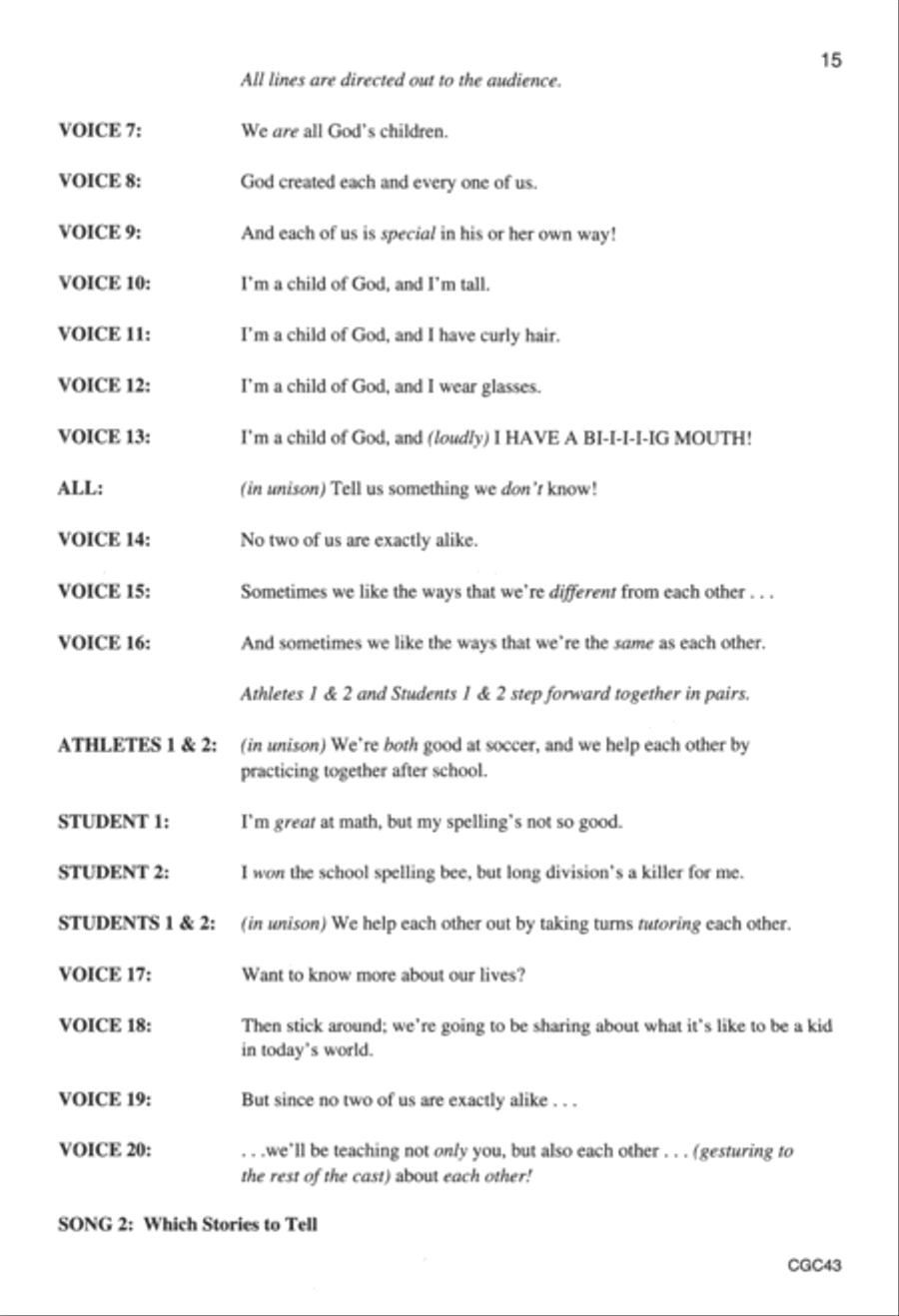 All God's Children (Score) Unison Choir scores gallery preview page 6