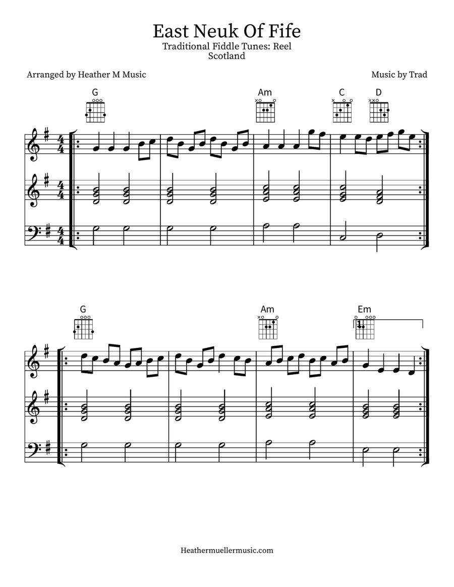 East Neuk Of Fife Violin scores gallery preview page 1