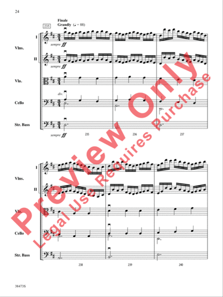 Lonestar Variations String Orchestra scores gallery preview page 25