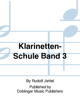 Book cover for Klarinetten-Schule Band 3
