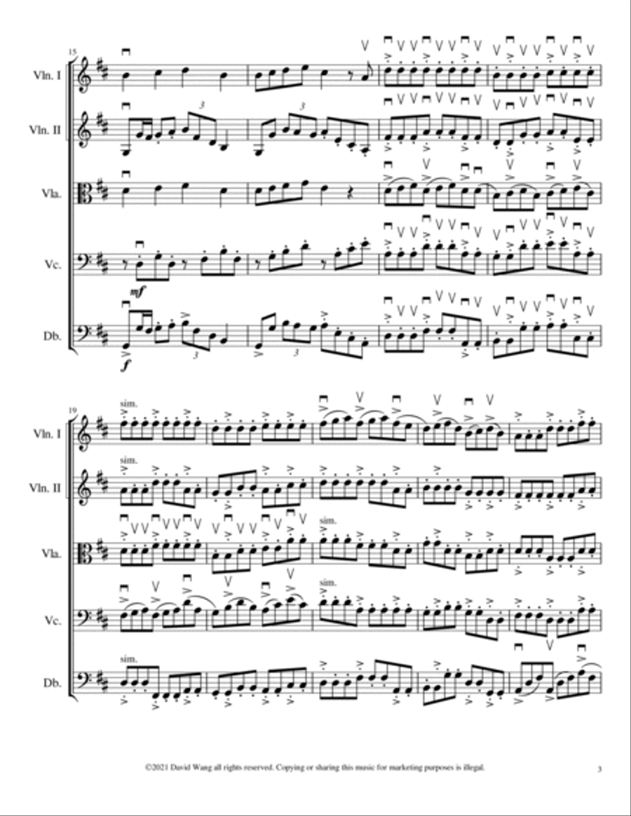 Induced Hope for String Orchestra String Orchestra scores gallery preview page 3
