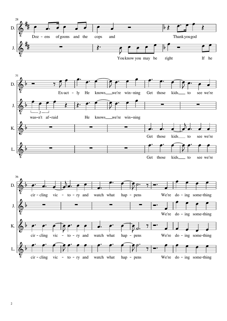 Watch What Happens Vocal Duet scores gallery preview page 2