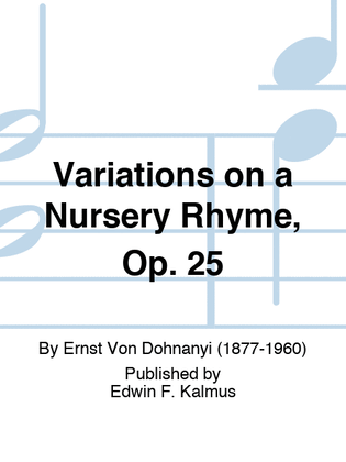 Variations on a Nursery Rhyme, Op. 25