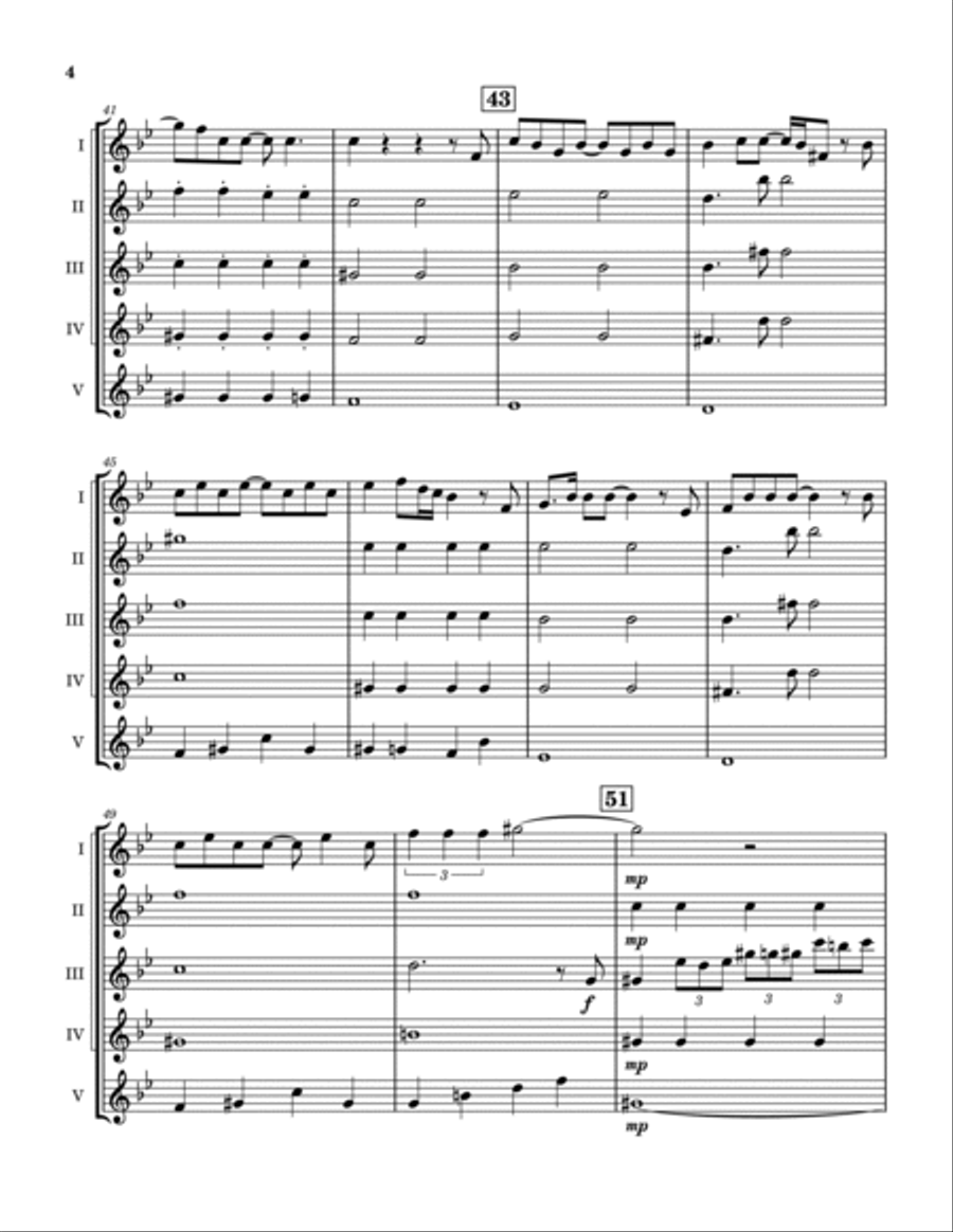 Cold As Ice Woodwind Quintet scores gallery preview page 5