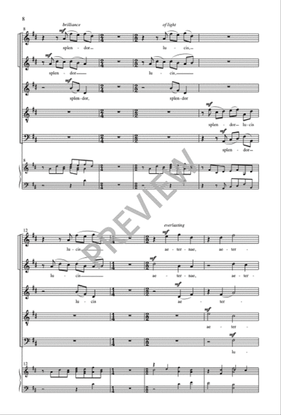 Two O Antiphons SSATB scores gallery preview page 9