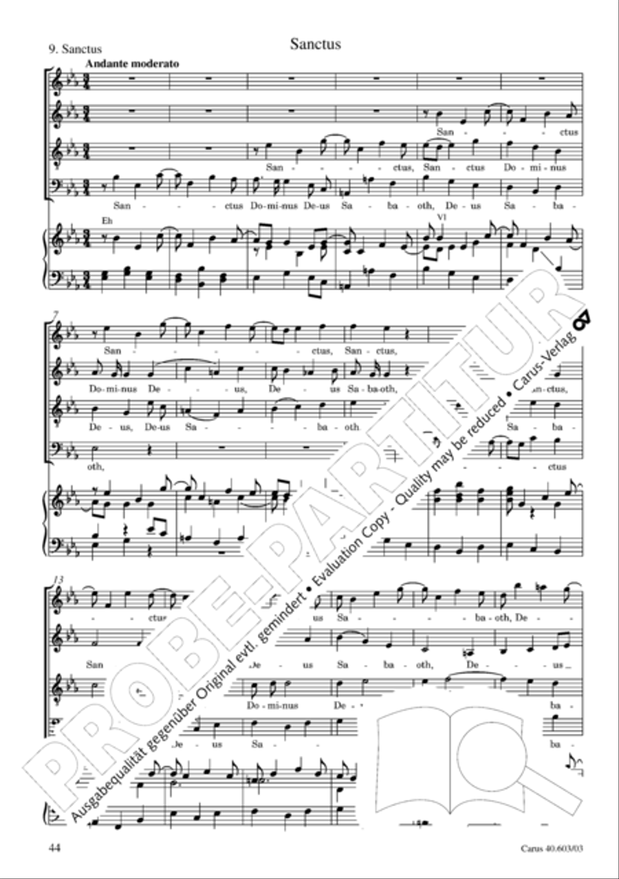 Grosse Orgelsolomesse in Es 4-Part scores gallery preview page 45
