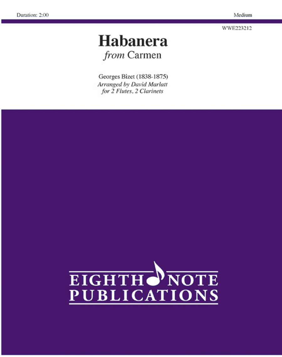 Habanera from Carmen Woodwind Quartet scores gallery preview page 1