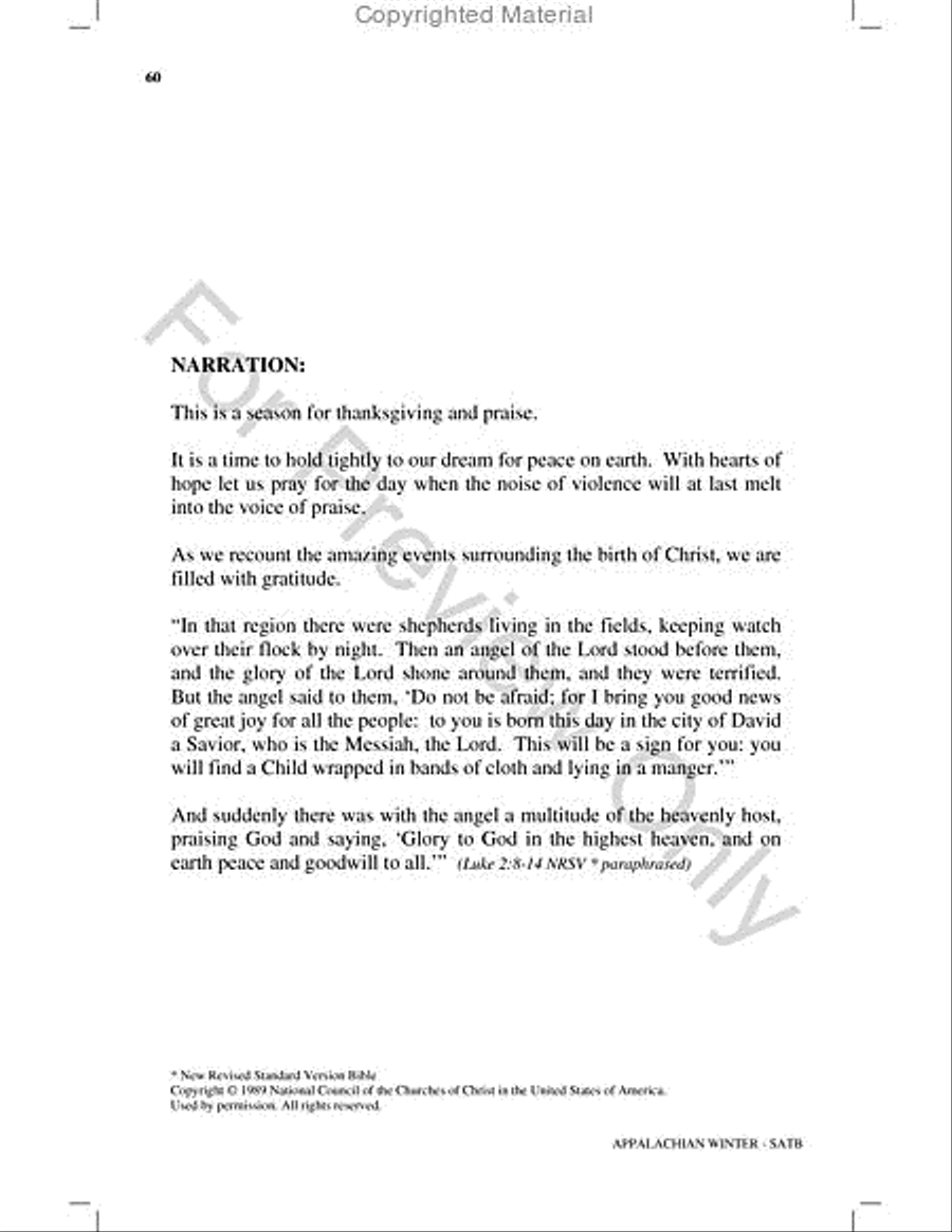Appalachian Winter Choir scores gallery preview page 59