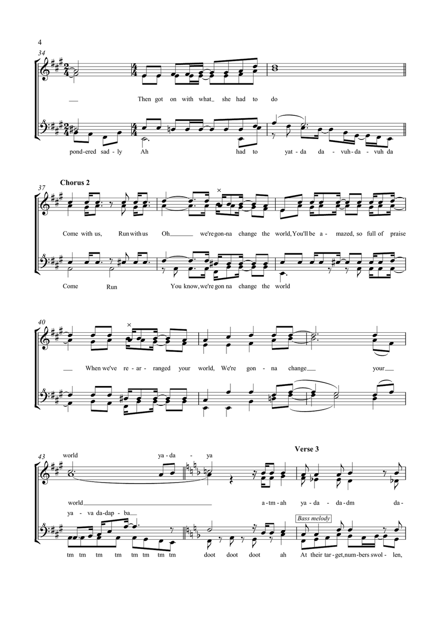 We're Gonna Change The World SSAA scores gallery preview page 4