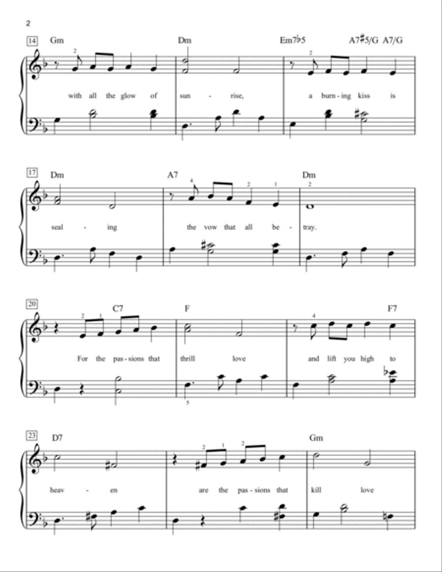 Softly As In A Morning Sunrise Easy Piano scores gallery preview page 2