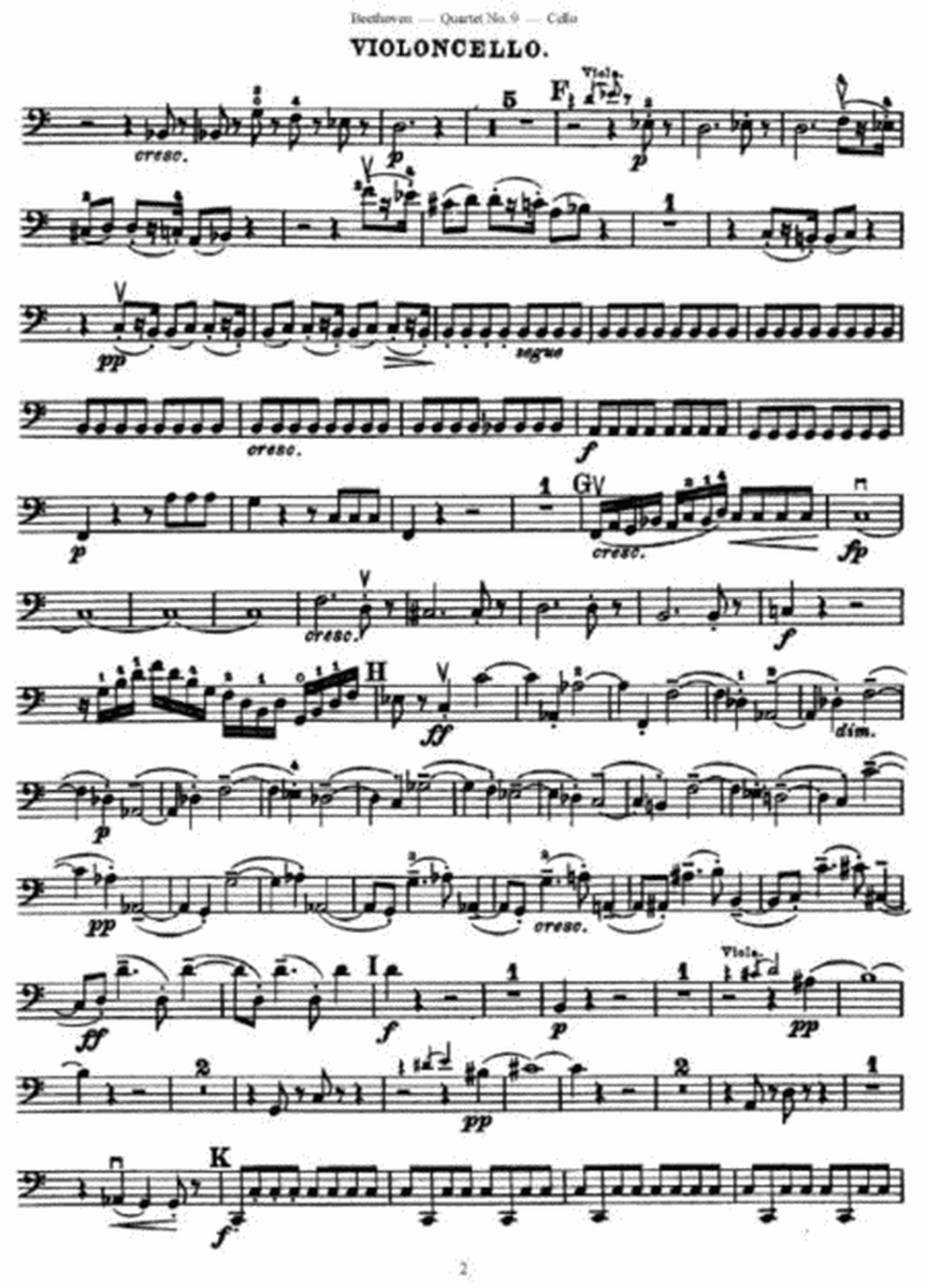L. v. Beethoven - Quartet No. 9 in C Major Op. 59, No. 3